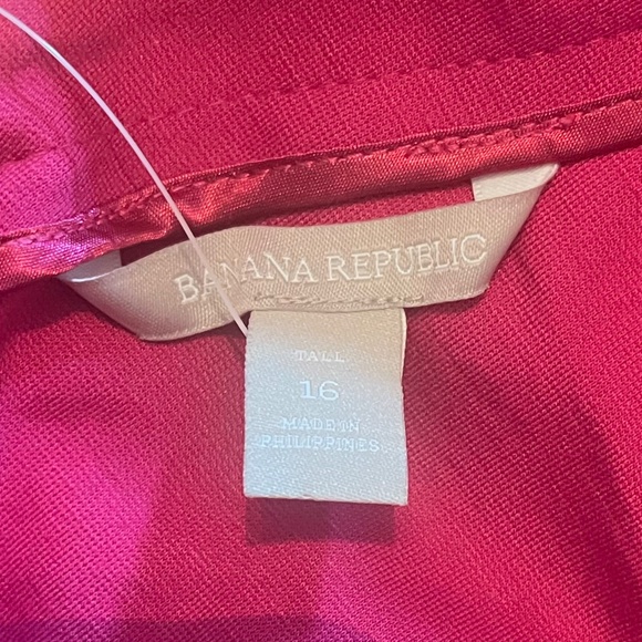 NEW Banana Republic fuchsia dress with gold zipper SIZE 16 TALL - Picture 5 of 6